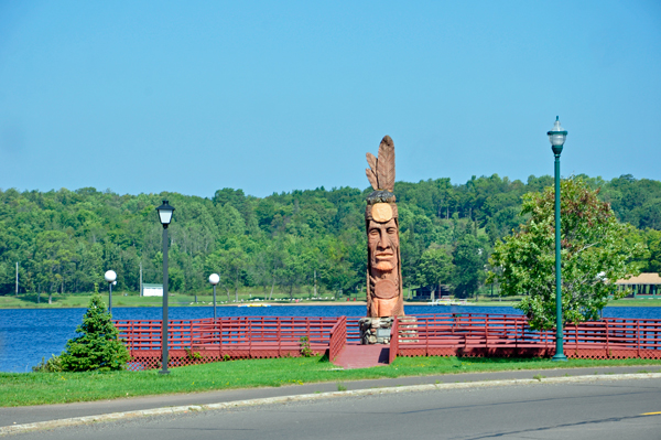 Indian head carving